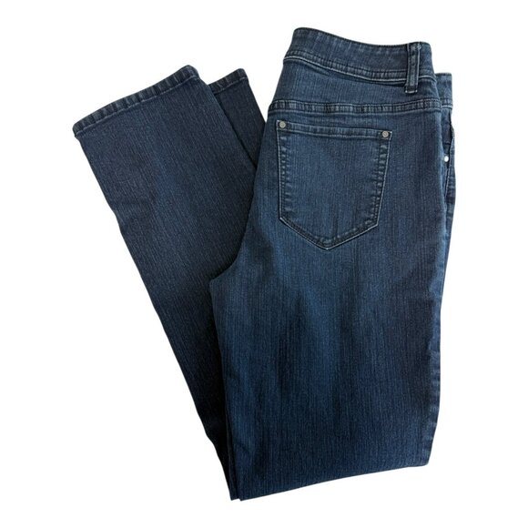 Chicos Fabulously Slimming Straight Jeans~Size 0.5 (S/6)~Dark Indigo L12 04 - Picture 5 of 11